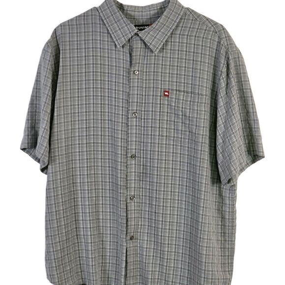 Tony Hawk Men's Large Plaid Gingham Short Sleeve Button Up Shirt - Picture 3 of 8
